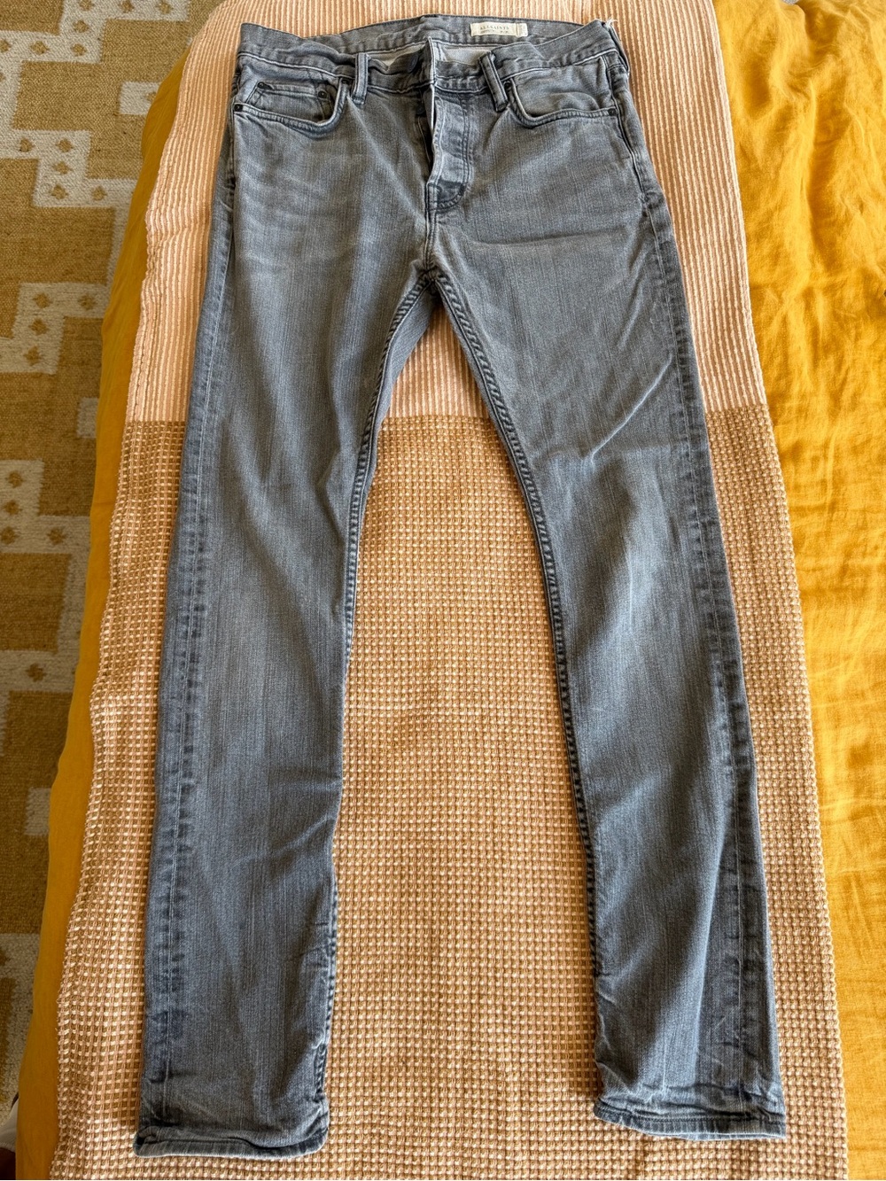 AllSaints Men's Cigarette Skinny Gray Jeans 30x30